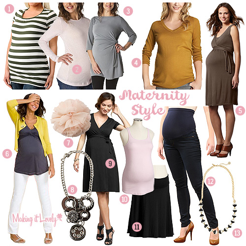 Check out these outfits from this Maternity Fashion Guide. Source: here.